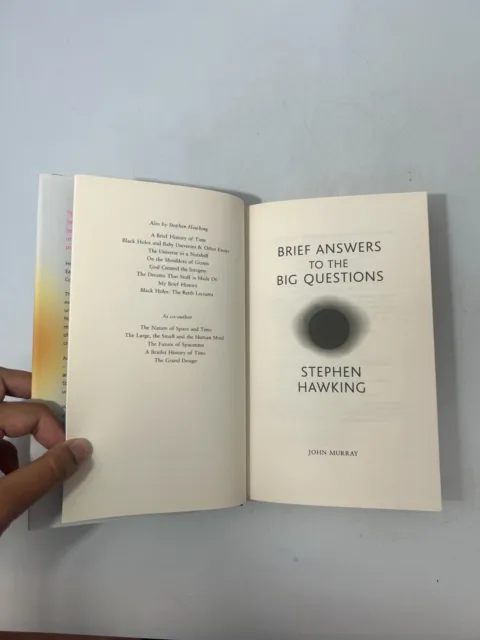 Brief Answers to the Big Questions by Stephen Hawking (Hardcover, 2018) #RA 3