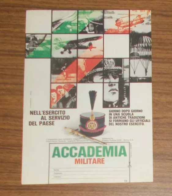 Seltene Werbung ACCADEMIA MILITARE Italien 1983