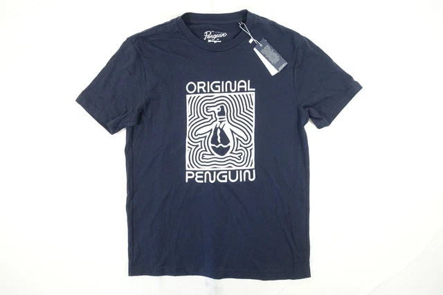 T-Shirt Original Penguin Homme – Noir, Imprimé Graphique, Taille S