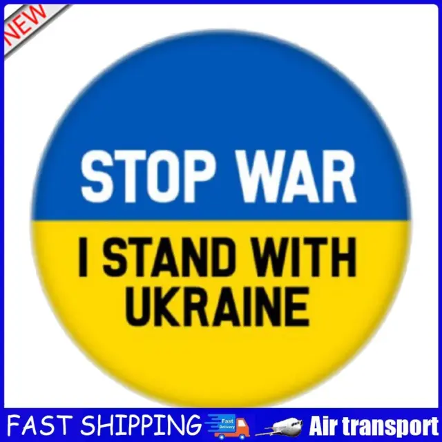 Ukraine Ukrainian Map Flag Symbol Round Styles Clothes Pins 5.8cm AU