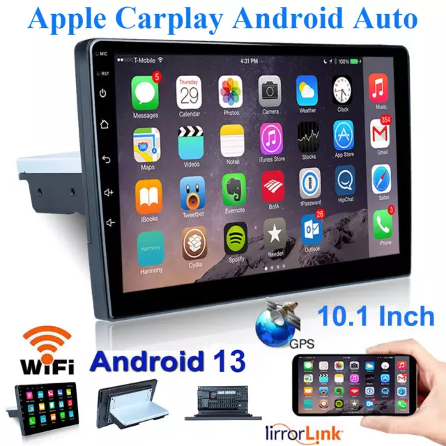 Car Stereo Radio Auto Carplay Android 13 10.1" Double 2Din Touch Screen GPS WIFI 3