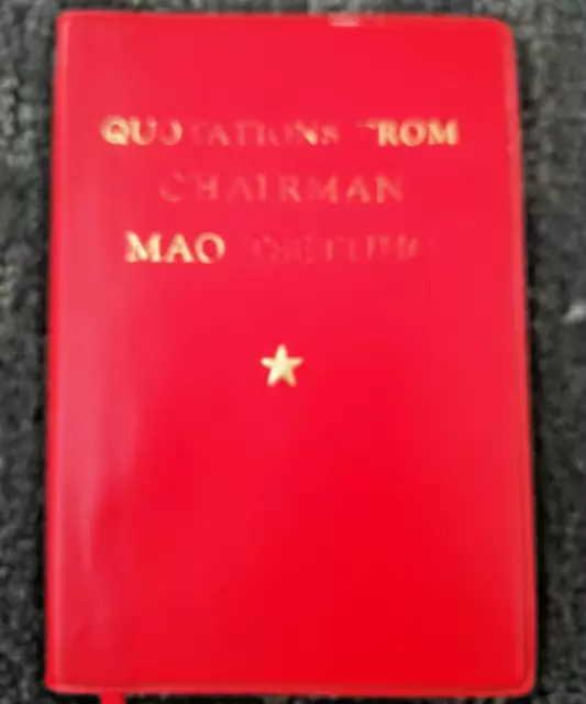 Quotations From Chairman Mao Tse-tung, red vinyl softcover, 1972