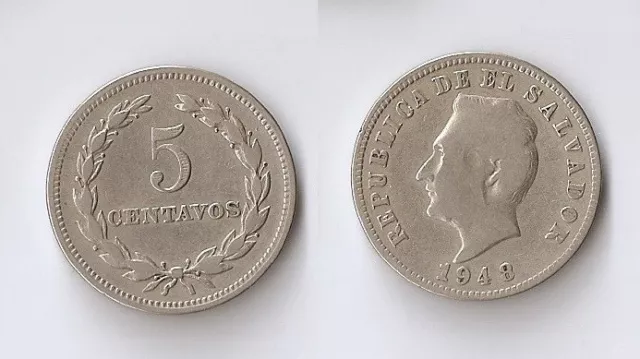 El Salvador 5 centavos 1948 Francisco Morazán