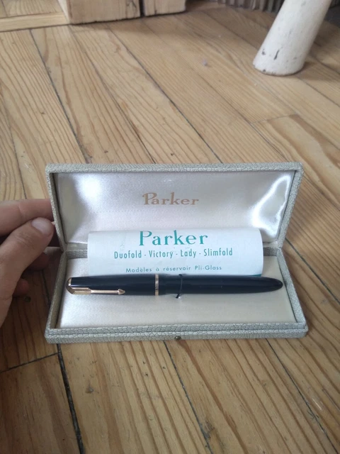 Stylo Plume Parker Senior Duofold Vintage – Plume Or 18 Carats – Rare