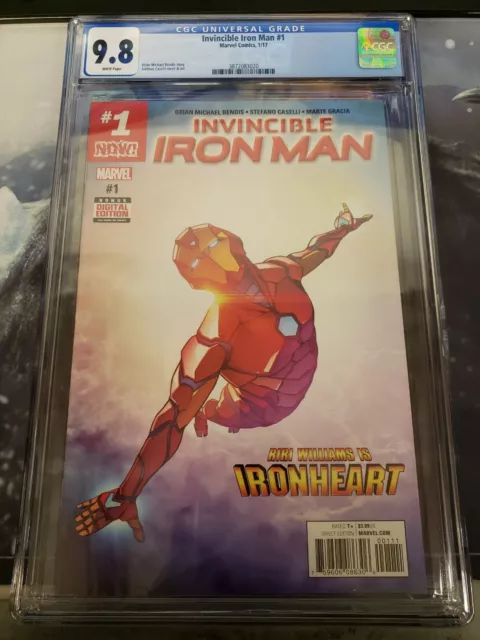 Invincible Iron Man #1 Cgc 9.8 - 1St Print - Riri Williams - Marvel 2017