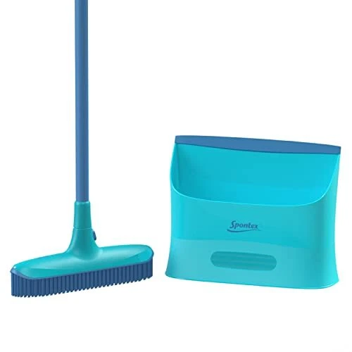Spontex Catch & Clean Balai d'intérieur en Caoutchouc et Pelle Balayette - Ba...