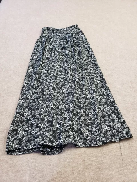 Hollister Womens Size XS Black White Floral Wide Leg Sheer Pull On Pants