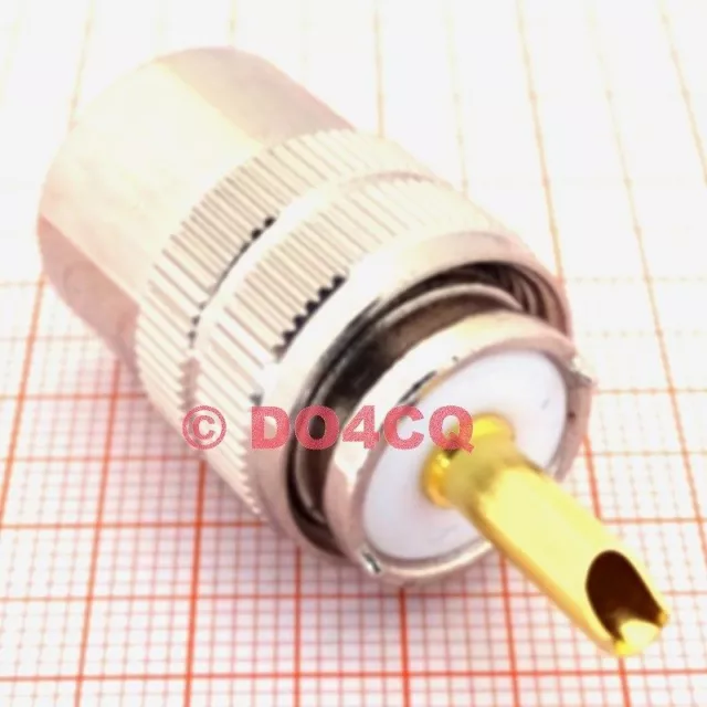 PL 259 (UHF) Stecker Teflon (PTFE) ( f.Koaxkabel RG58, RG142 o.Ä.) (  I05G )