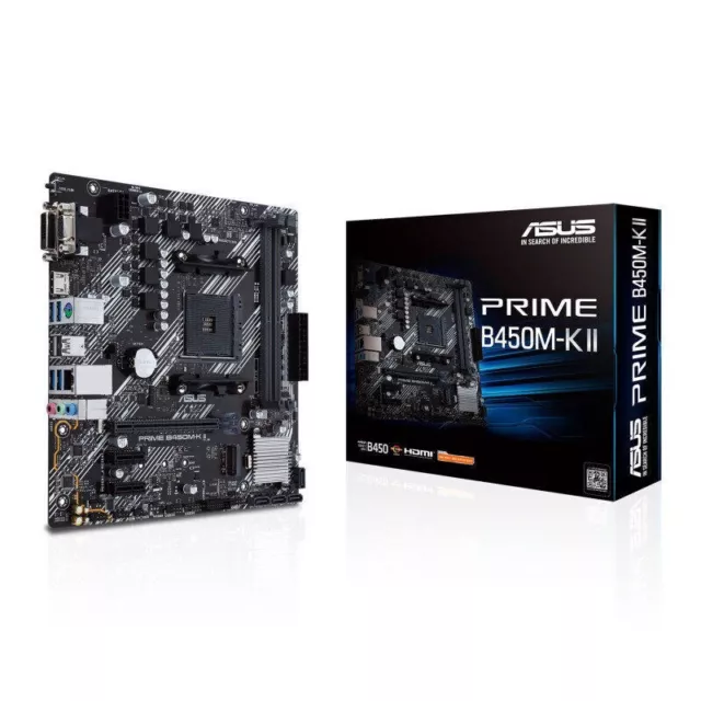 Placa Madre  Asus  Prime B450M-Kii Amd B450 Ryzen Am4,1Gb Ethernet,Usb 3.2