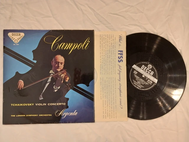 Campoli / Argenta / Tchaikovski / Violin Concerto / Uk Decca Stereo 2E 1E Sxl Campoli / Argenta / Tchaikovski / Violin Concerto / Uk Decca Stereo 2E 1E Sxl