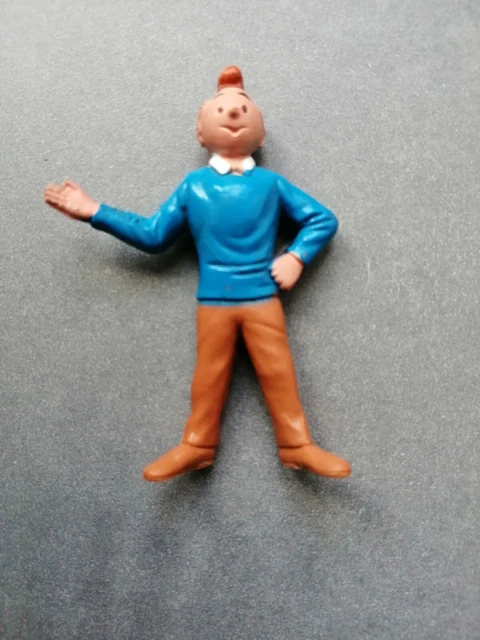 Figurine Vintage Esso Belvision Tintin Plongeur Jaune – Collection Monochrome Rare