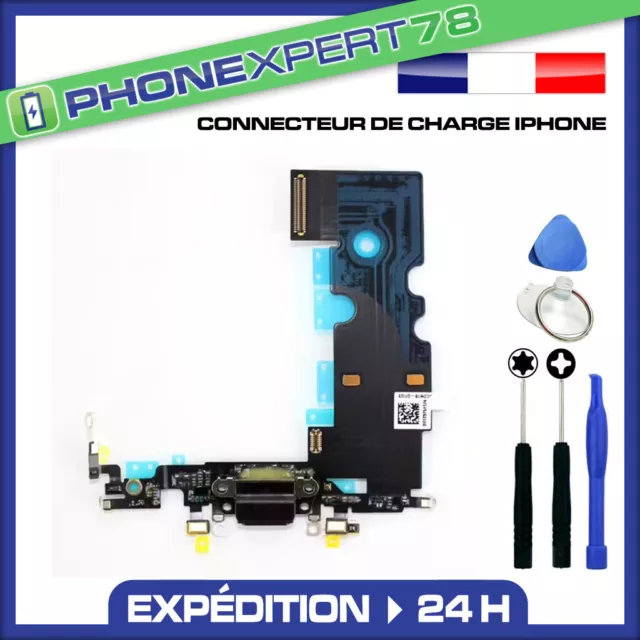 Nappe Dock Connecteur De Charge Iphone 5/6/7/8/X/Xs/Xr/Se/11/12/Pro/Max + Outils