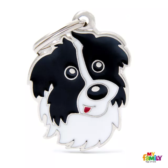 Medaglietta My Family Per Cane Border Collie Con Incisione Personalizzata