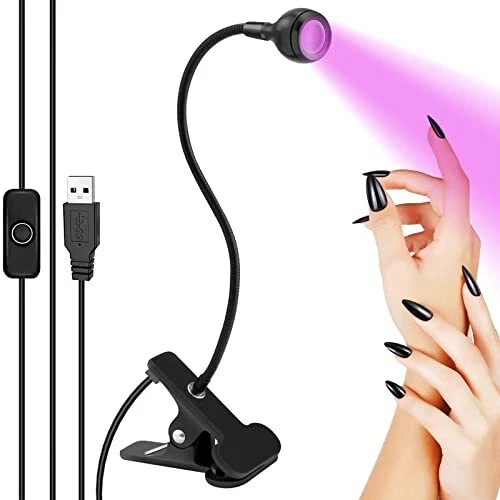 TCASENER Lampe UV Sèche Ongles 3W Lampe de Polymérisation de Colle avec Tête ...
