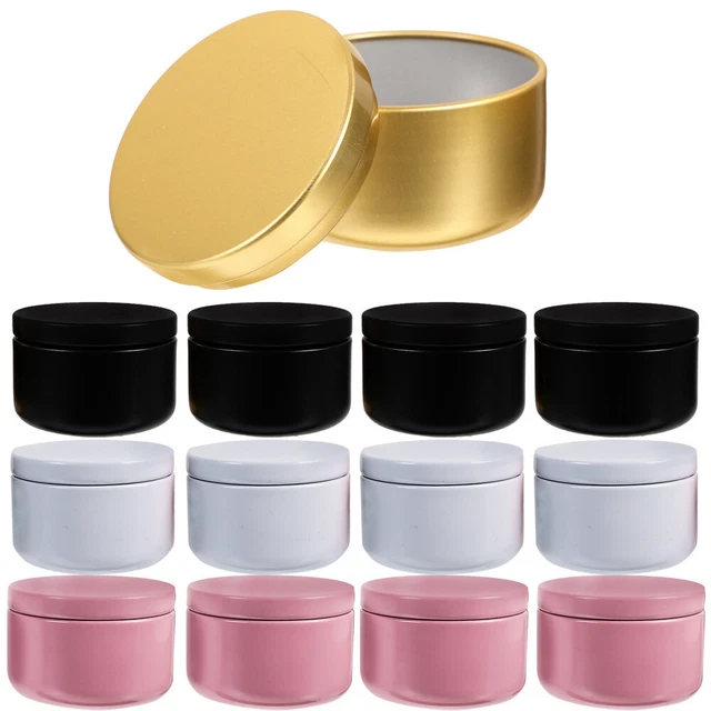 20pcs  Round Aluminum Box Empty Jewelry Storage Case Small Aluminum Soap Boxes