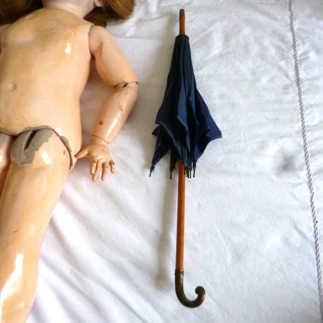 ANCIENNE OMBRELLE POUR poupée tête en porcelaine Jumeau parisienne EUR