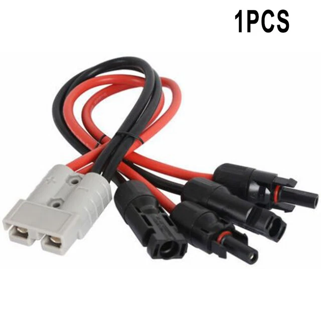 Connettore Batteria 50A Con Cavo 10AWG E Piastra Di Montaggio – Grigio Per Auto, Camper E Barche