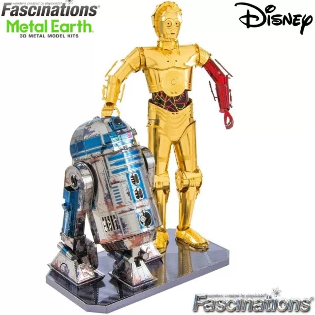 Metal Earth 3D Laser Cut DIY Model Star Wars R2-D2 C-3PO Building Kit Gift Set