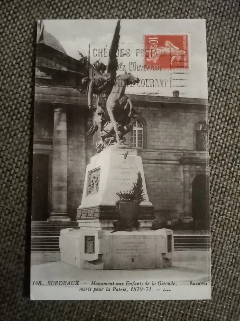 Cpa Bordeaux Monument To The Children Of The Gironde