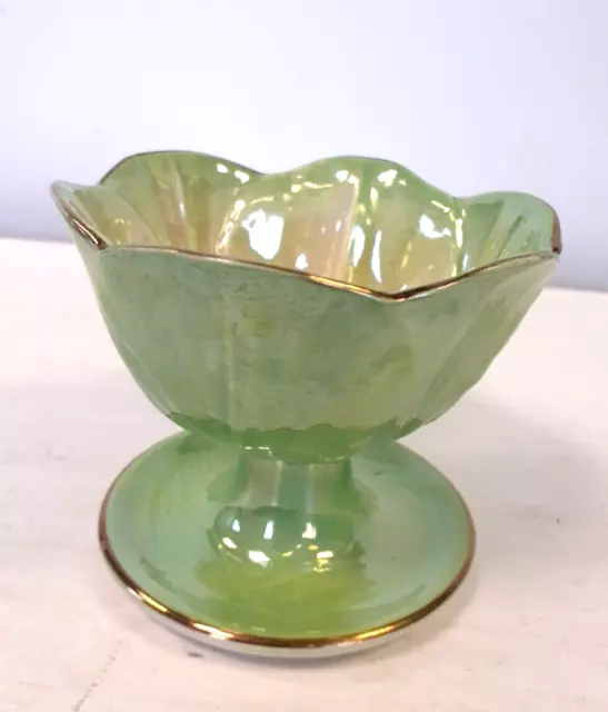 Rare  Vintage Maling  bon bon Sundae Bowl Green Lustre c1940