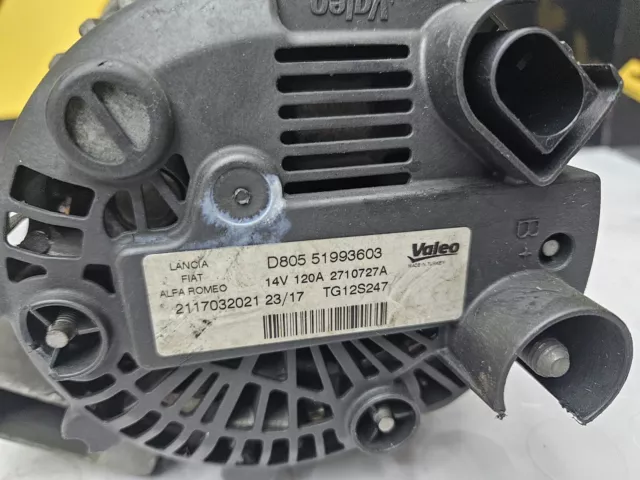 D805 51993603 Tg12S247 Alternatore Valeo Fiat Tipo 1.3 Mjt 90Cv Anno 2018