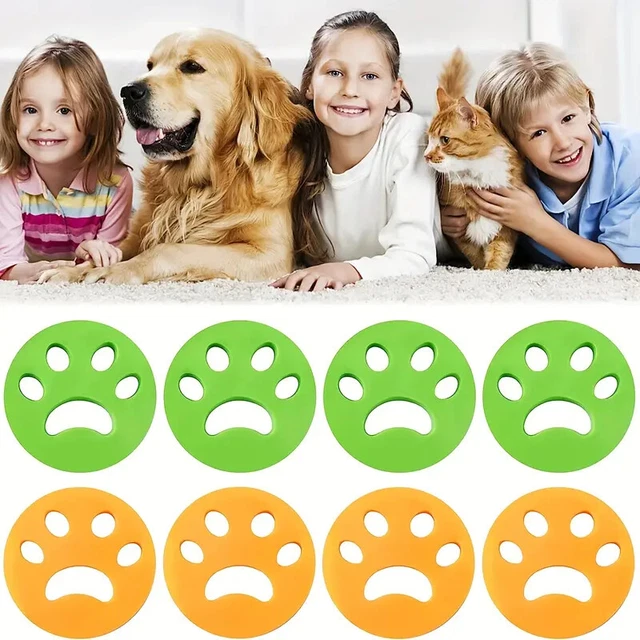 6PCS Pet Hair Remover For Laundry Washing Machine Cat Dog Reusable Fur Catcher