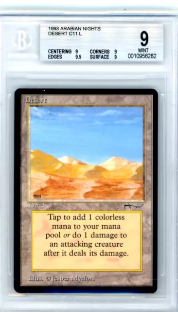 Desert BGS 9Q+ w/ 9.5 Arabian Nights 1993 Magic the Gathering MTG SHARP!