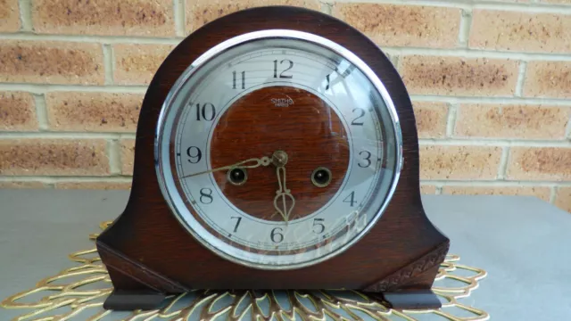 Working Smiths Mantel Clock 1952 Striking Chime Retro Vintage VGC
