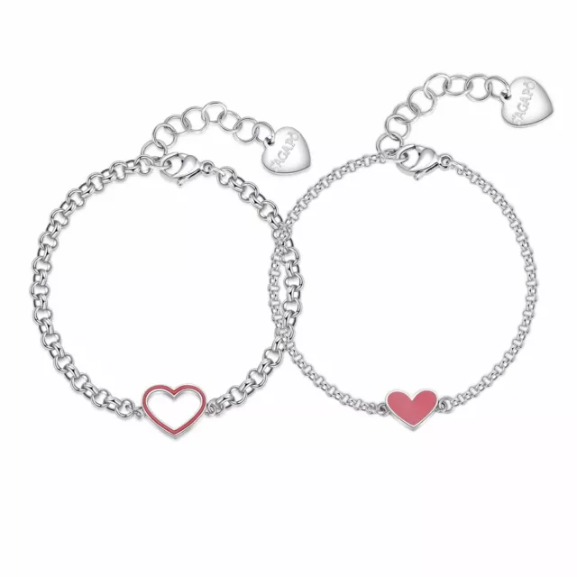 Sagapo Set Di Due Bracciali Donna Cuore Mamma Sagapò In Acciaio SEY18 S'agapo