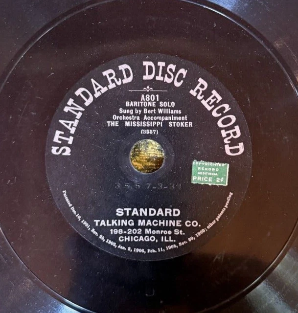 RARE BERT WILLIAMS on Standard A801 