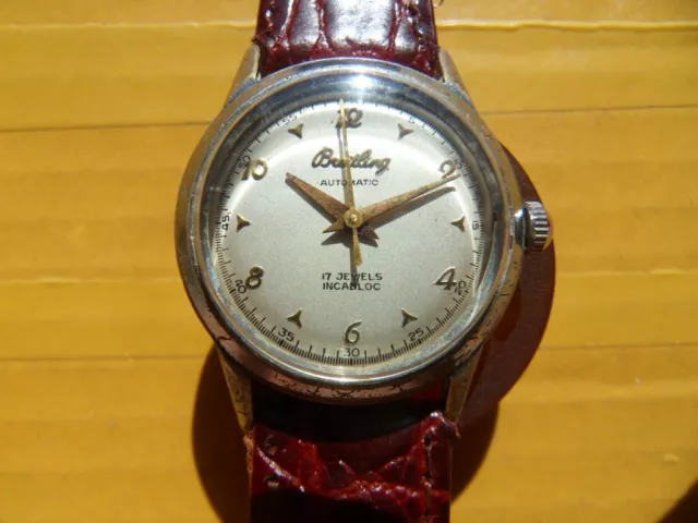 Vintage SWISS Breitling 17 Jewels Automatic Men's Watch,1949's