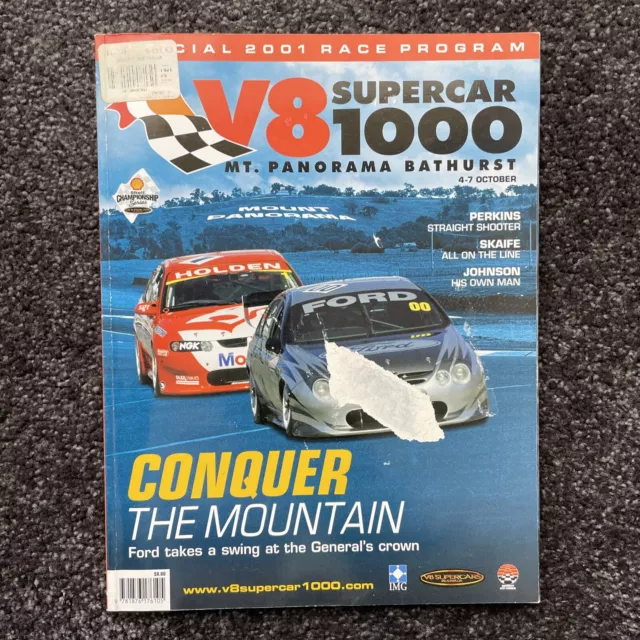 V8 Supercars 2001 Bathurst 1000 Official Program Very Good Used Condition