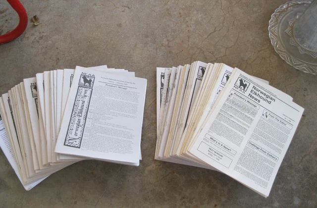 Norwegian Elkhound News Newsletters (NEAA) 1989-2005 ~ Great Ads & Breeders(60+)