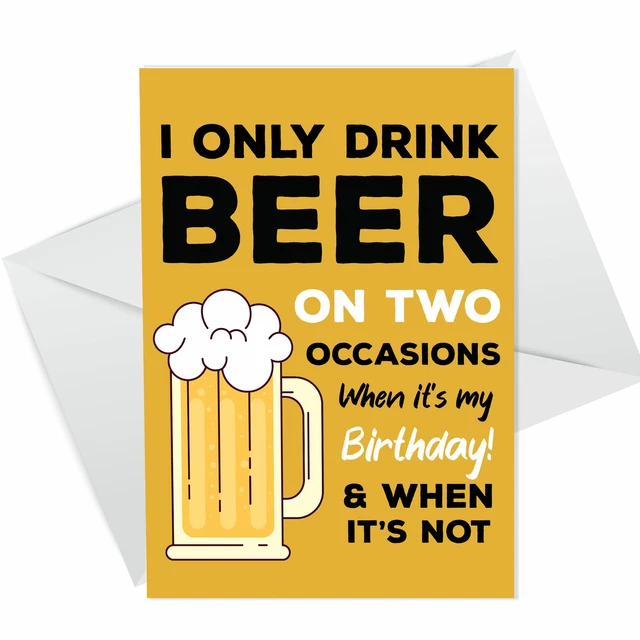 BEER BIRTHDAY CARD Funny Birthday Card For Him Dad Brother Uncle Friend
