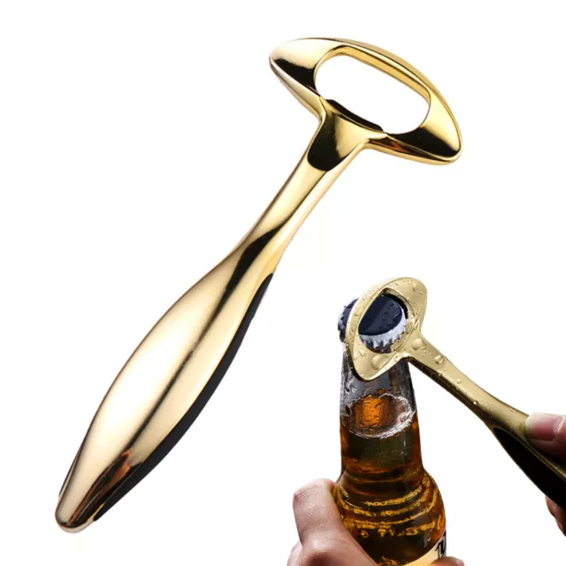 Zinc Alloy Non Slip Handle Manual Beer Opener Cap Remover Home Bar Labor Saving