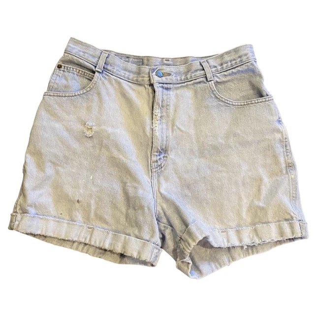 Vintage Gitano 90s jean shorts high rise denim 33" light wash distressed mom