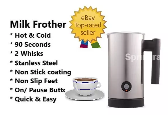 Coffee Milk Frother & Warmer Electric Automatic Cappuccino Latte Expressi