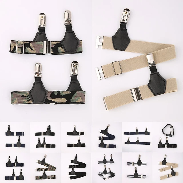 Calze da uomo elastiche fascia calze bretelle clip calze sicure con regolazione