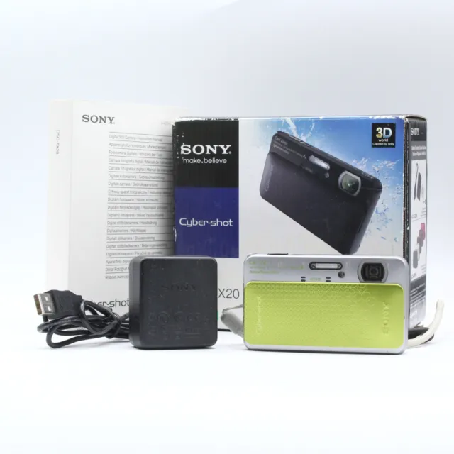 Sony Cybershot DSC-TX20 16,2MP Y2K Digital Camera Green N°7460431 - Bel état !!