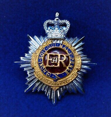 Royal Canadian Army Service Corps-OFFICER-gilt,enamel & nickel cap badge 1953-68