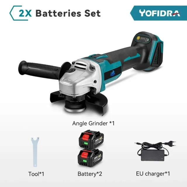 Yofidra-Meuleuse d'angle sans Balais, Rectifieuse sans fil, Batterie Makita 18V