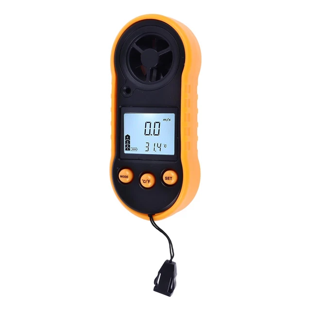 Anémomètre Numérique Portatif Compteur De Vitesse Du Vent Avec écran LCD