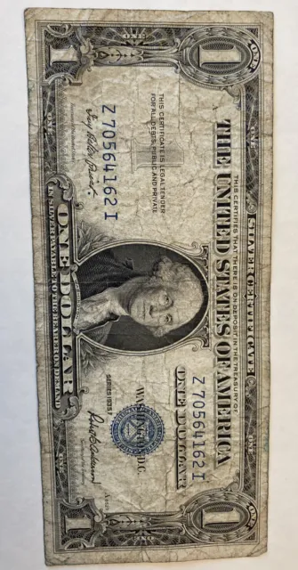 REDUCED 1935 F Series Blue Seal-One Dollar Silver Certificate