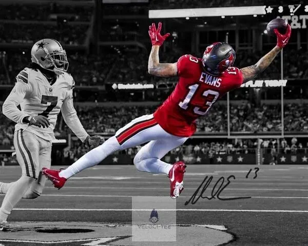 Mike Evans Tampa Bay Buccaneers Epic 1-Hand Catch Signed Photo Autograph Poster