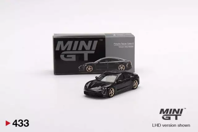 Mini GT - MGT00433L- 1/64 - Porsche Taycan Turbo S Volcano Grey Metallic