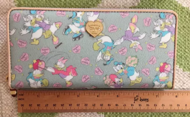 NIB NEW Samantha Thavasa Wallet Zip Around Donald Daisy Duck Disney Mickey Mouse
