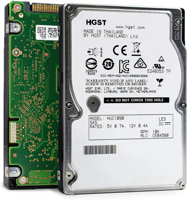 HGST Ultrastar, 64MB Cache 600GB 10K RPM 2.5" SAS 6Gb/s HDD Hard Drive HP DELL