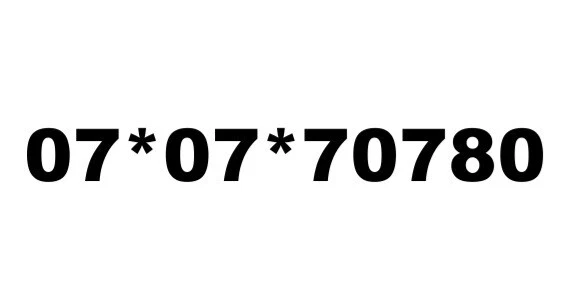 Gold Vip Business Easy Memorable Mobile Phone Number Platinum Sim 07*07*70780