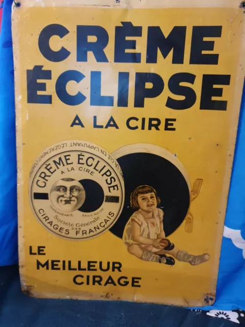 Très rare  Tôle lithographiée BRILLANT ÉCLIPSE :  illustrée d’une petite fille.