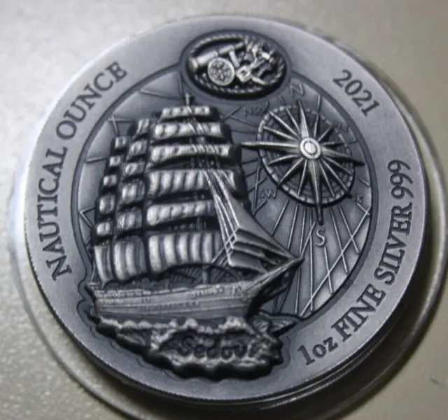 Ruanda 50 Amafaranga 2021 Silber 1 Oz #F6216 Nautical Ounce-Sedov High Relief